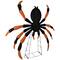 Lighted Spider Halloween Decoration - 4.5' - Black and Orange - Purple LED Lights